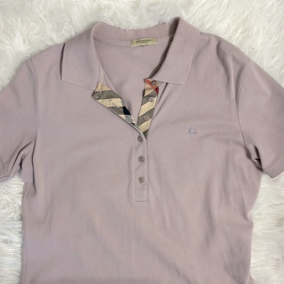 Burberry Lavender Polo Shirt Size Medium - Picture 4 of 4